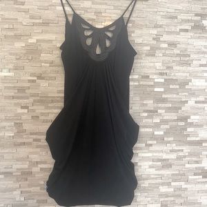 Black drape dress